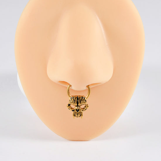 Phantom Skull 16G Septum Clicker Piercing Ring