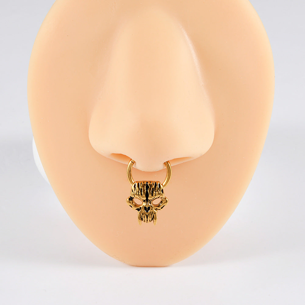 Phantom Skull 16G Septum Clicker Piercing Ring