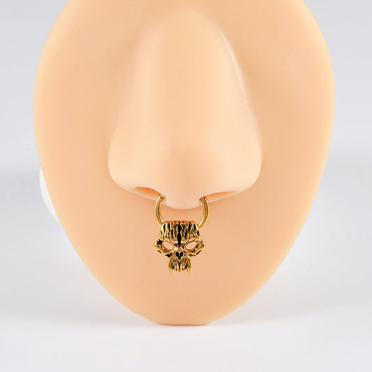 Phantom Skull 16G Septum Clicker Piercing Ring