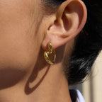 Wrapped Heart Abstract Earring Hoop