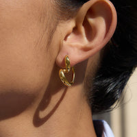 Wrapped Heart Abstract Earring Hoop