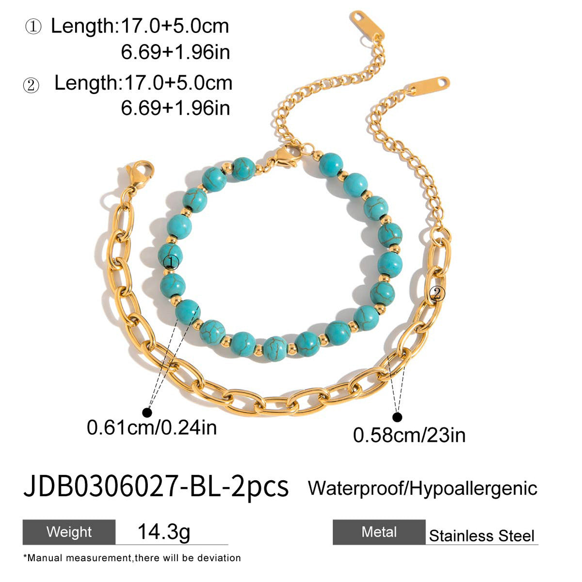 Golden Hour Turquoise Layering Bracelet