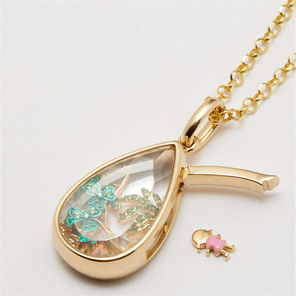 DIY Teardrop Locket Necklace Charm