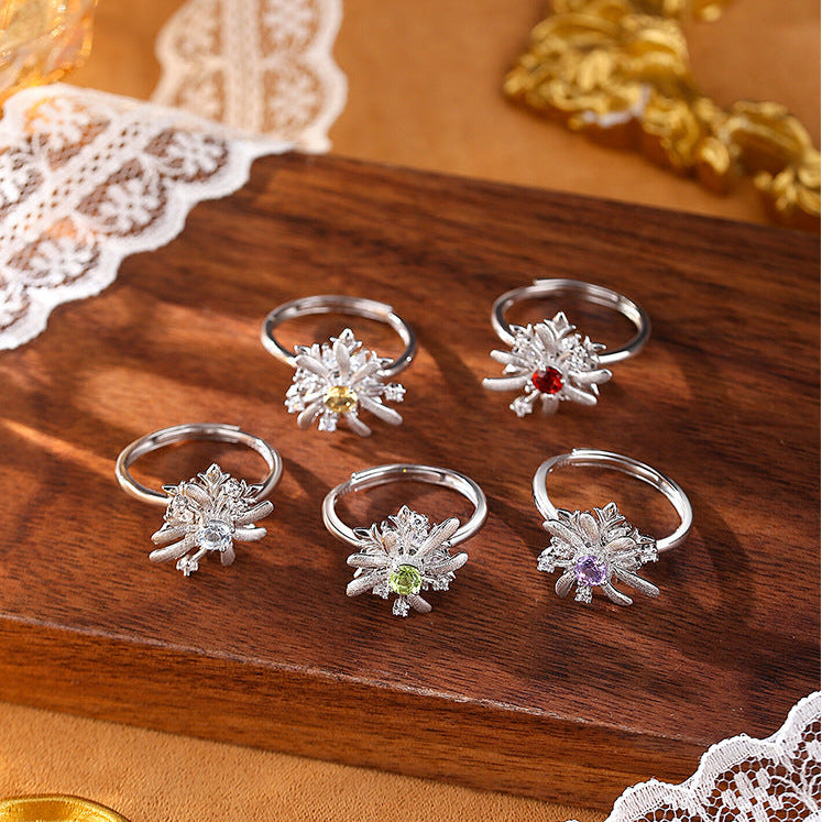 Rotation Fireworks Amethyst Fidget Ring
