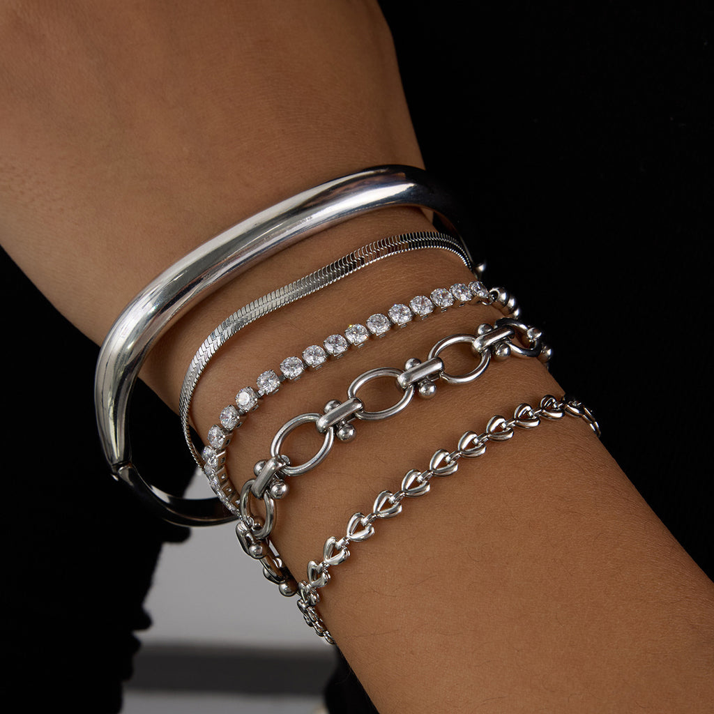 Modern Square Dome Bangle