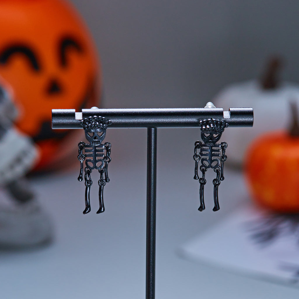 Neon Colorful Skeleton Ear Jacket Earrings