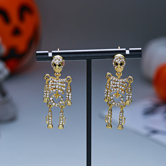 Neon Colorful Skeleton Ear Jacket Earrings