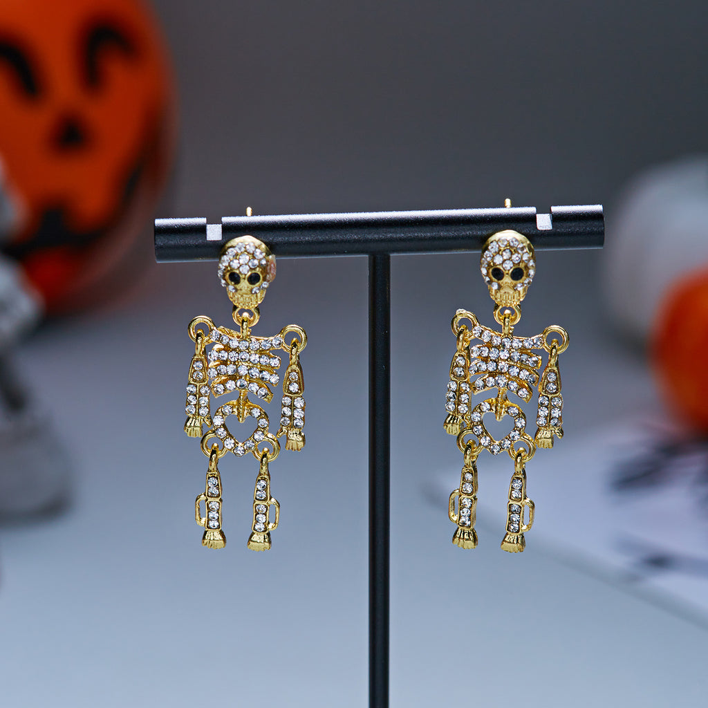 Neon Colorful Skeleton Ear Jacket Earrings