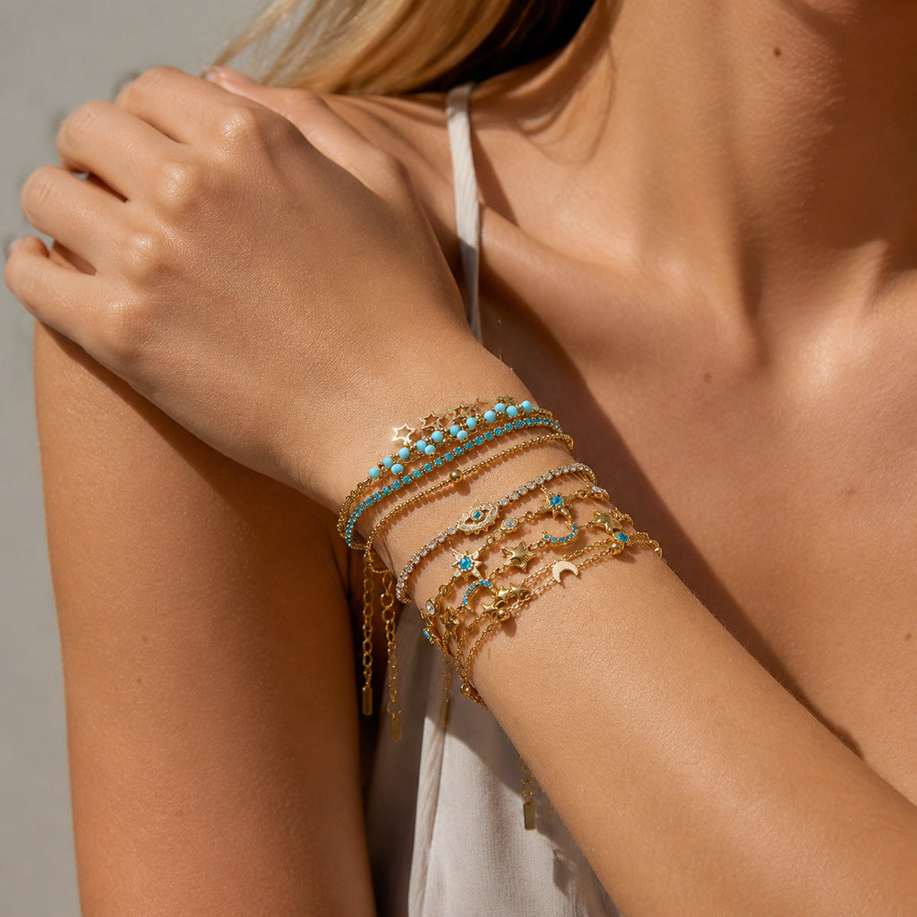 Golden Hour Turquoise Layering Bracelet