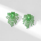 Sparkly Color Rhinestone Burst Stud Earring 