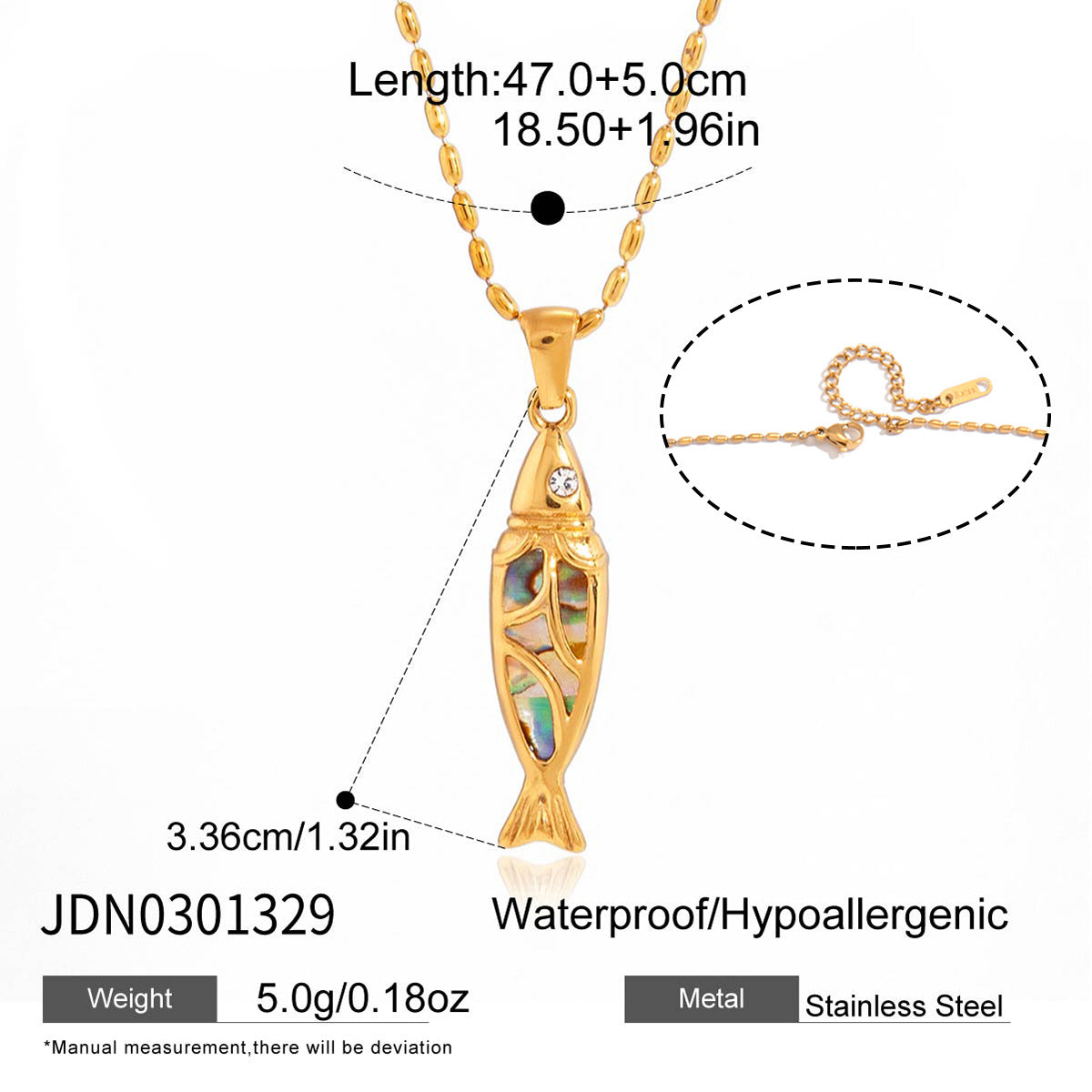 Y2K Fish Beaded Necklace