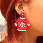 Handmade Woven Beads Sweater Holiday Earring
