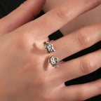 Fish Cat with Scarf Index Open Ring