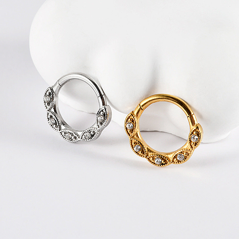 Orbit Stainless Steel 16G Hinged Nose Hoop