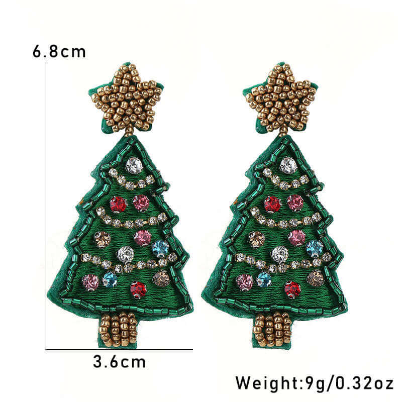 Joyful Xmas Color Bead Earrings