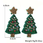 Joyful Xmas Color Bead Earrings