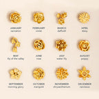 18k Gold Birth Flower Charm & Pendant