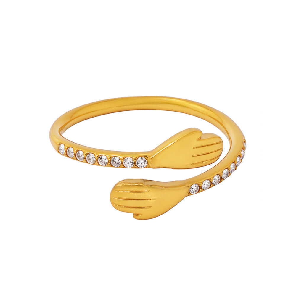 18K Gold Plated Hug Me Ring