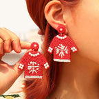 Handmade Woven Beads Sweater Holiday Earring