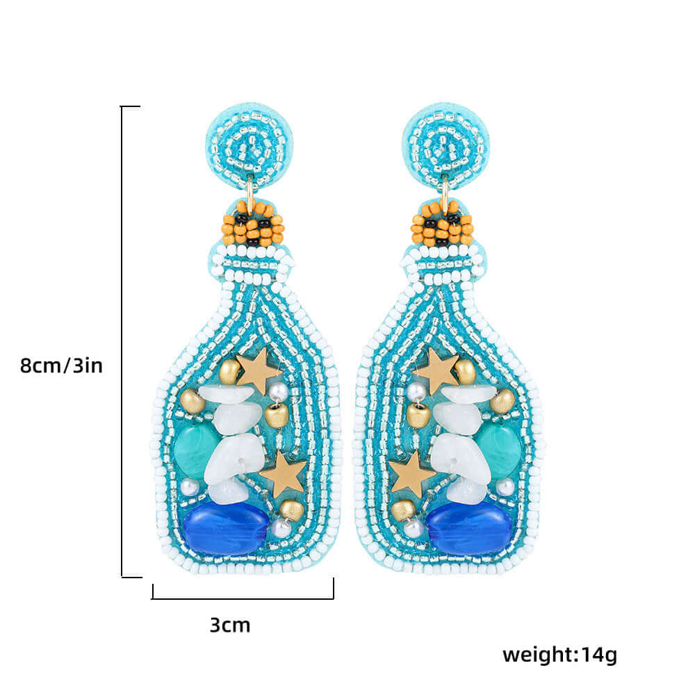 Boho Colorful Bead Summer Earring Marine Earrings