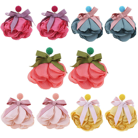 Chunky Flower Bloom Petal Earrings