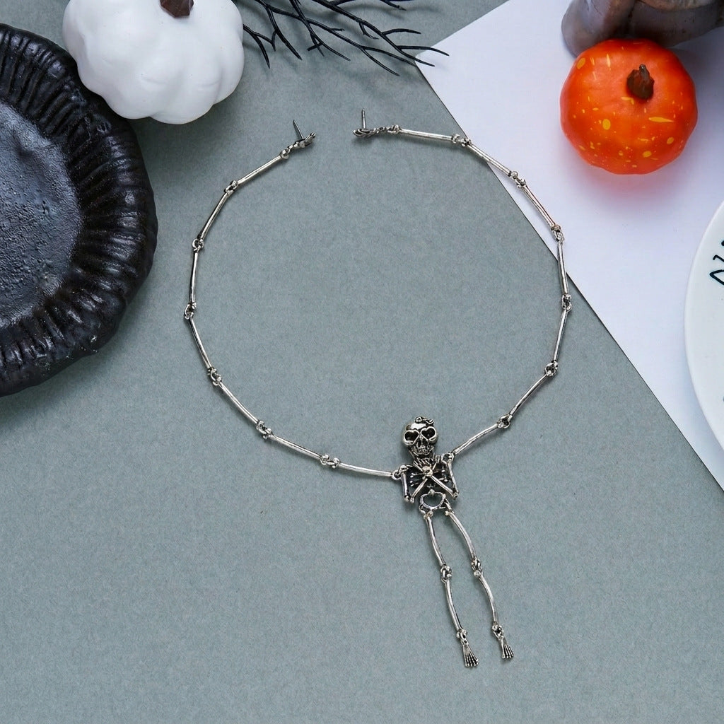 Golden Bones Skeleton Hand Chain Bracelet