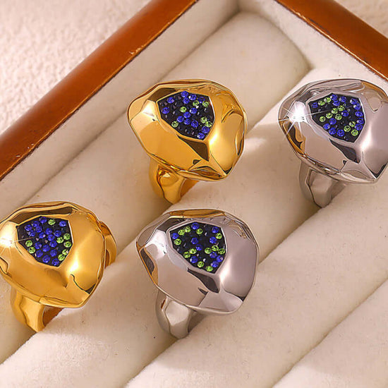 Statement Irregular Gold Index Ring