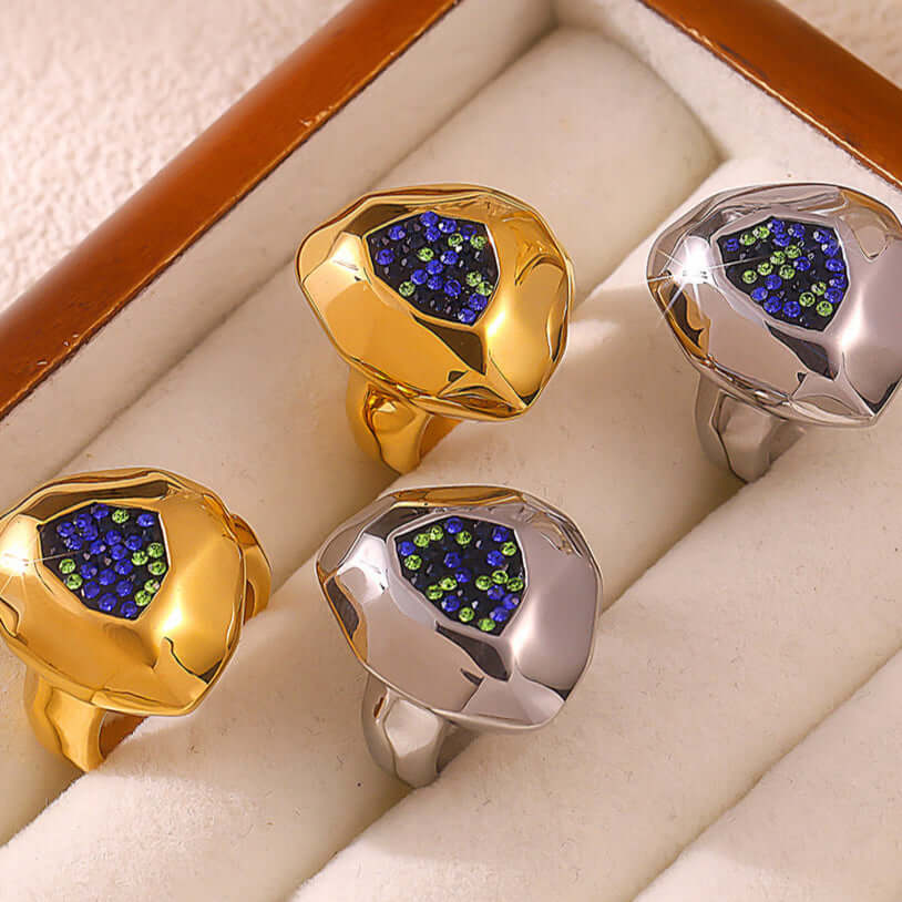 Statement Irregular Gold Index Ring