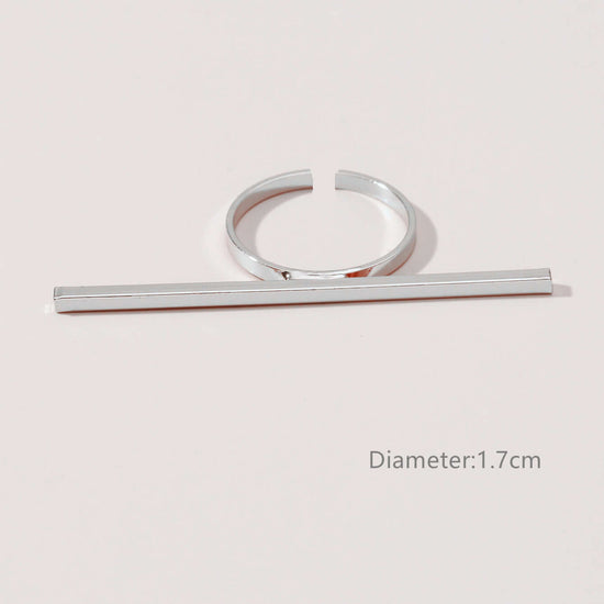 Chunky Vertical Bar Statement Ring