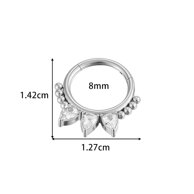 16G Tassel Marquise Hinged Segment Ring