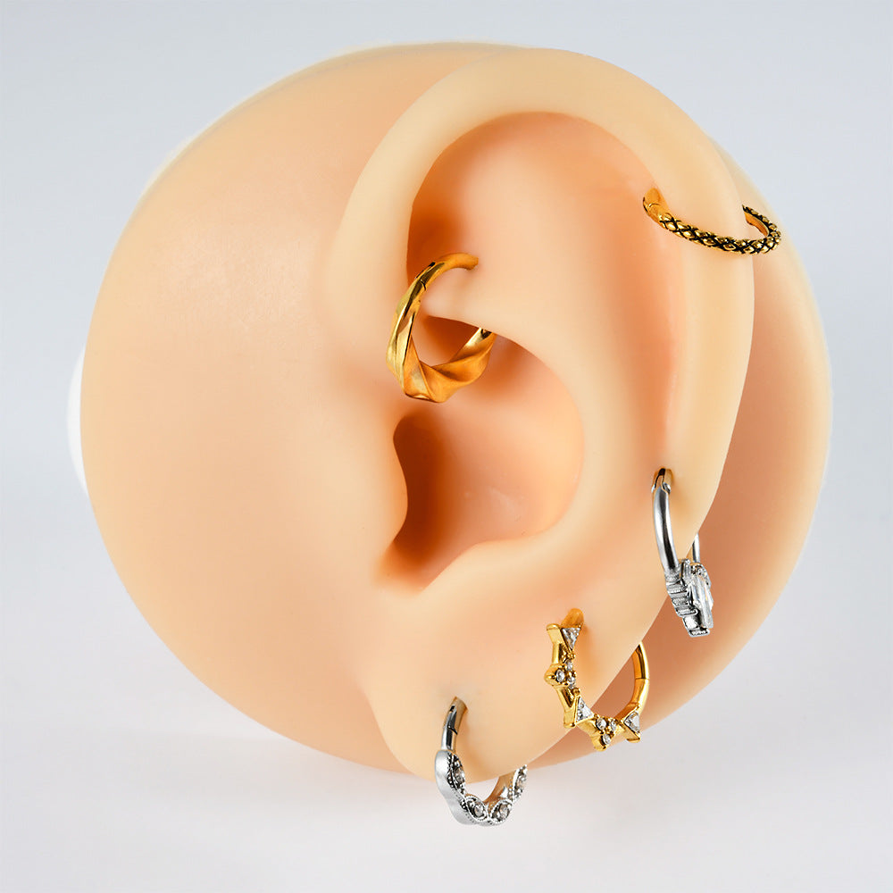 Orbit Stainless Steel 16G Hinged Nose Hoop