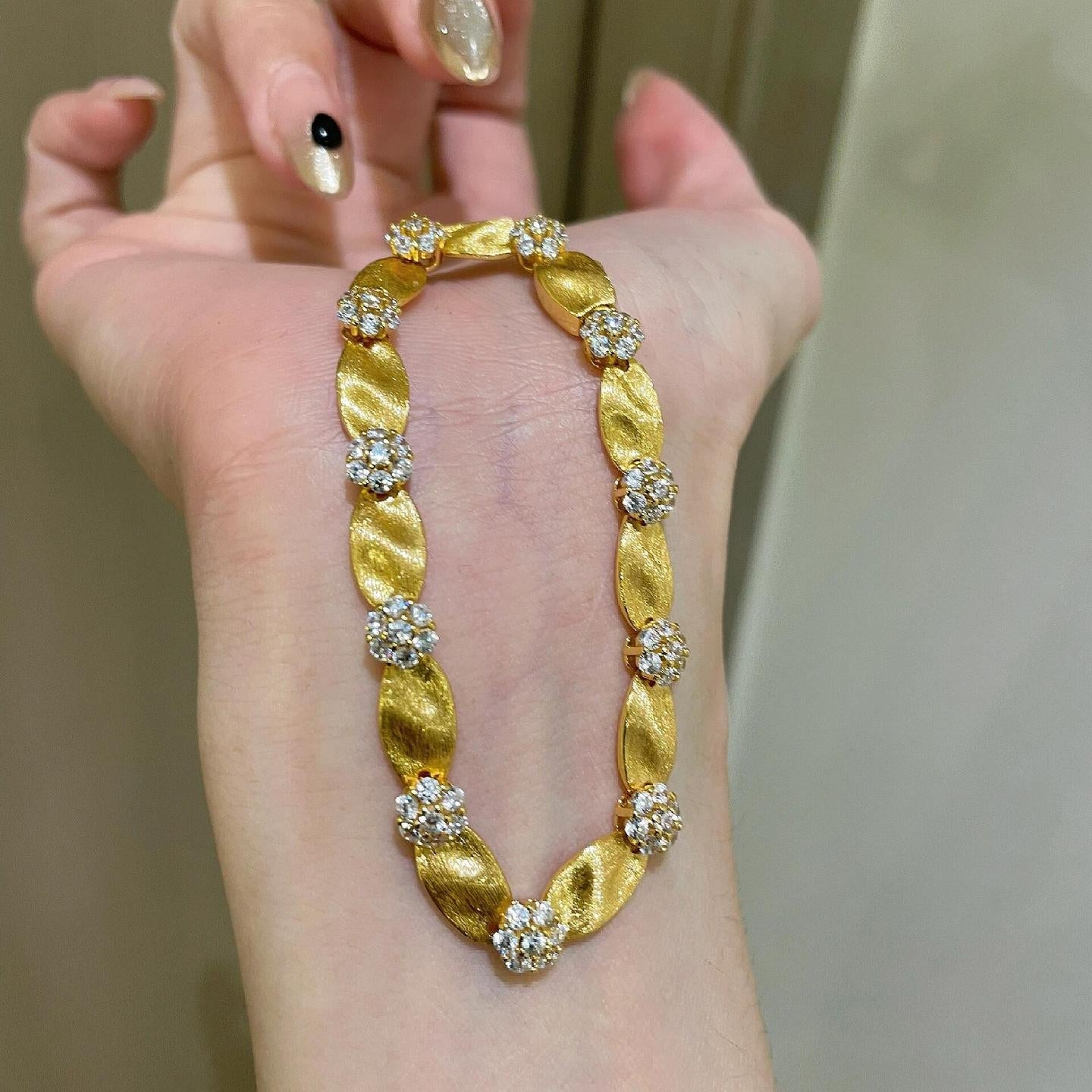 Luxury Dual Tone Brushed Ribbon Link Bracelet