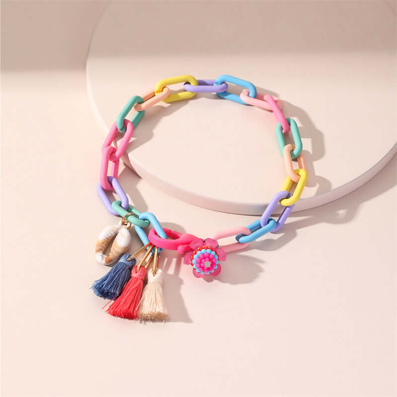 Y2K Summer Beach Anklet with Tassel