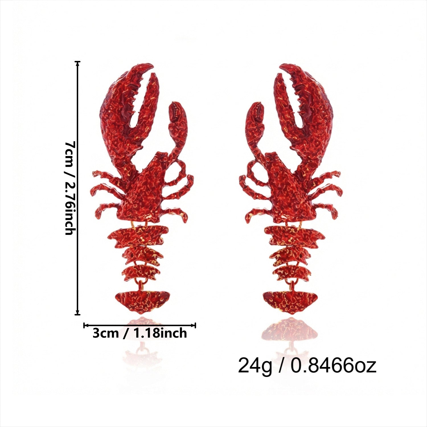 Coastal Summer Lobster Oversize Earrings