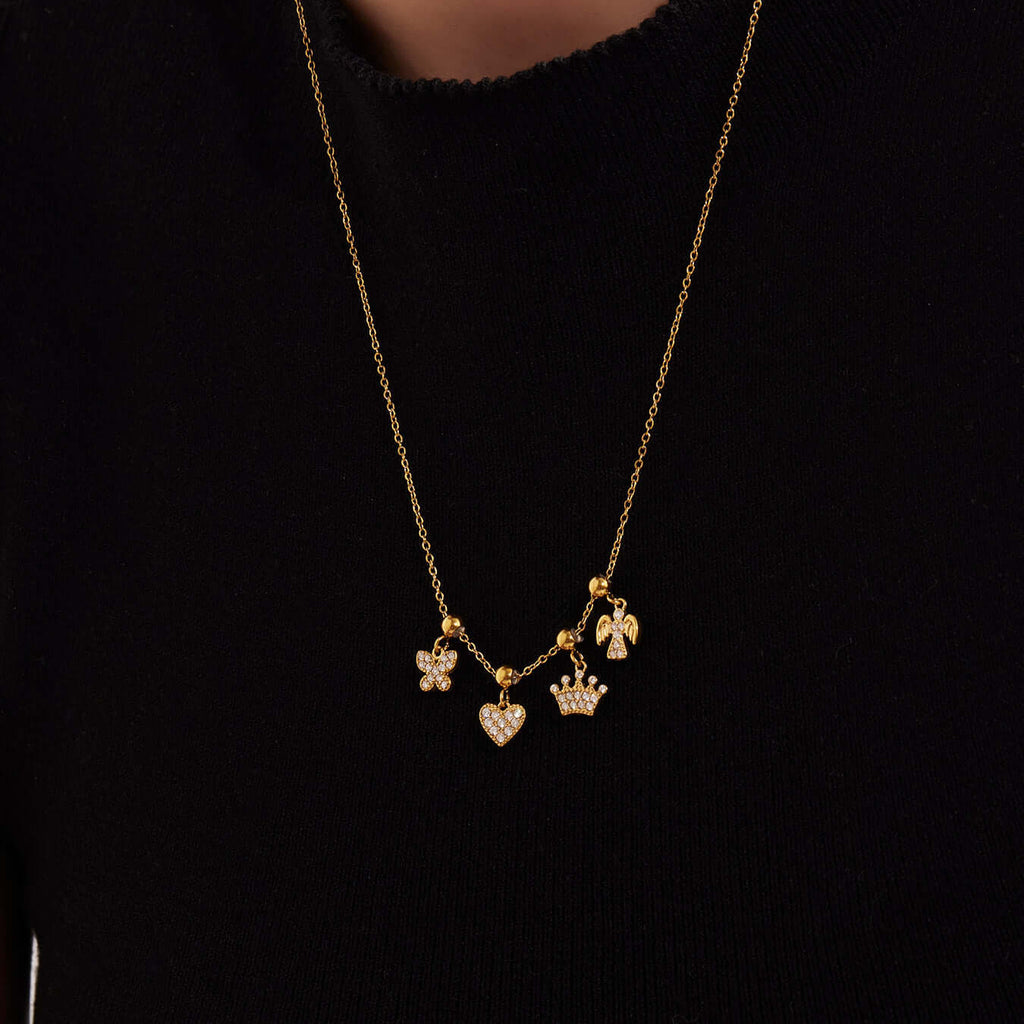 CreatIve Tree of Life Bear Paw Charm Necklace