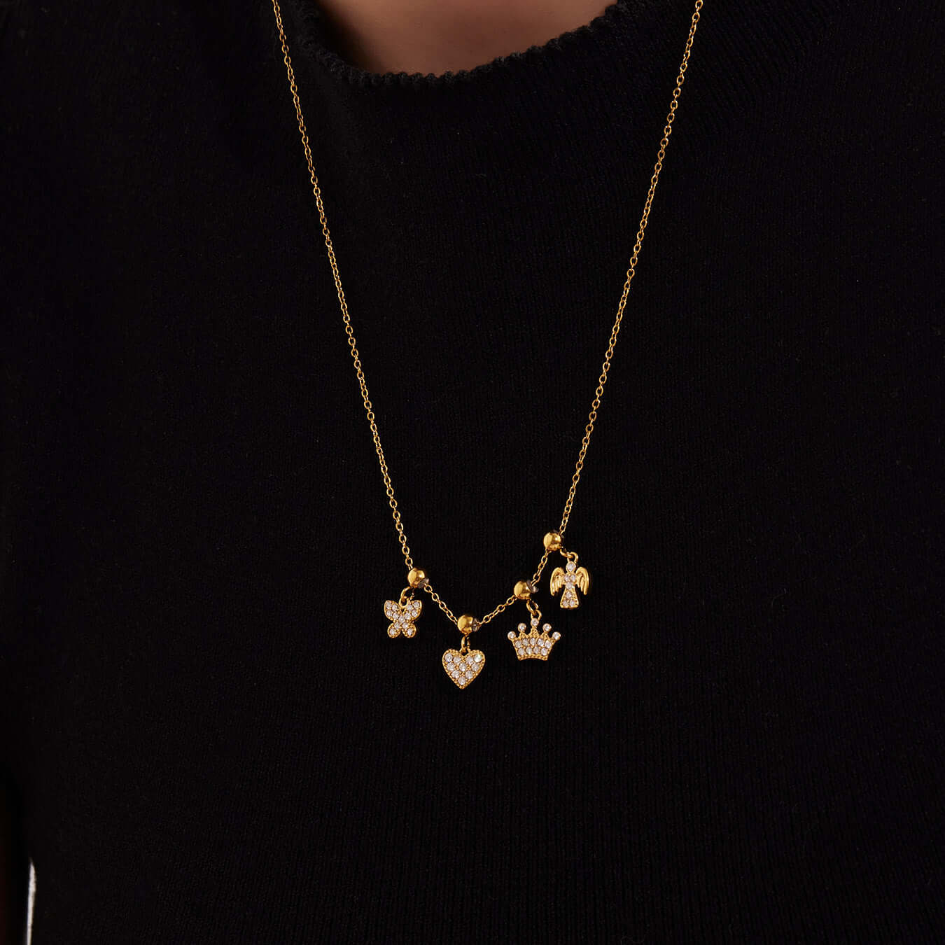 CreatIve Tree of Life Bear Paw Charm Necklace