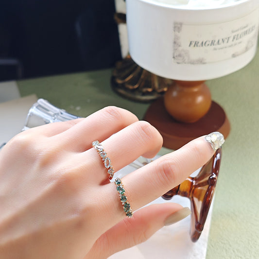 Blue Topaz Five Stone Ring