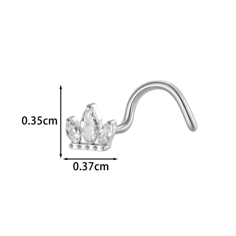 7mm Titanium Rose Sun Nose Screw