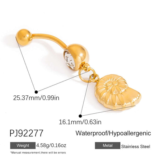 Shell Starfish Animal Dangle Belly Ring