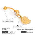 Shell Starfish Animal Dangle Belly Ring