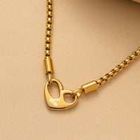 Stainless Steel Heart Necklace Valentine Necklace