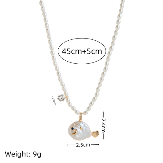 Ocean Marine Animal Pearl Necklace