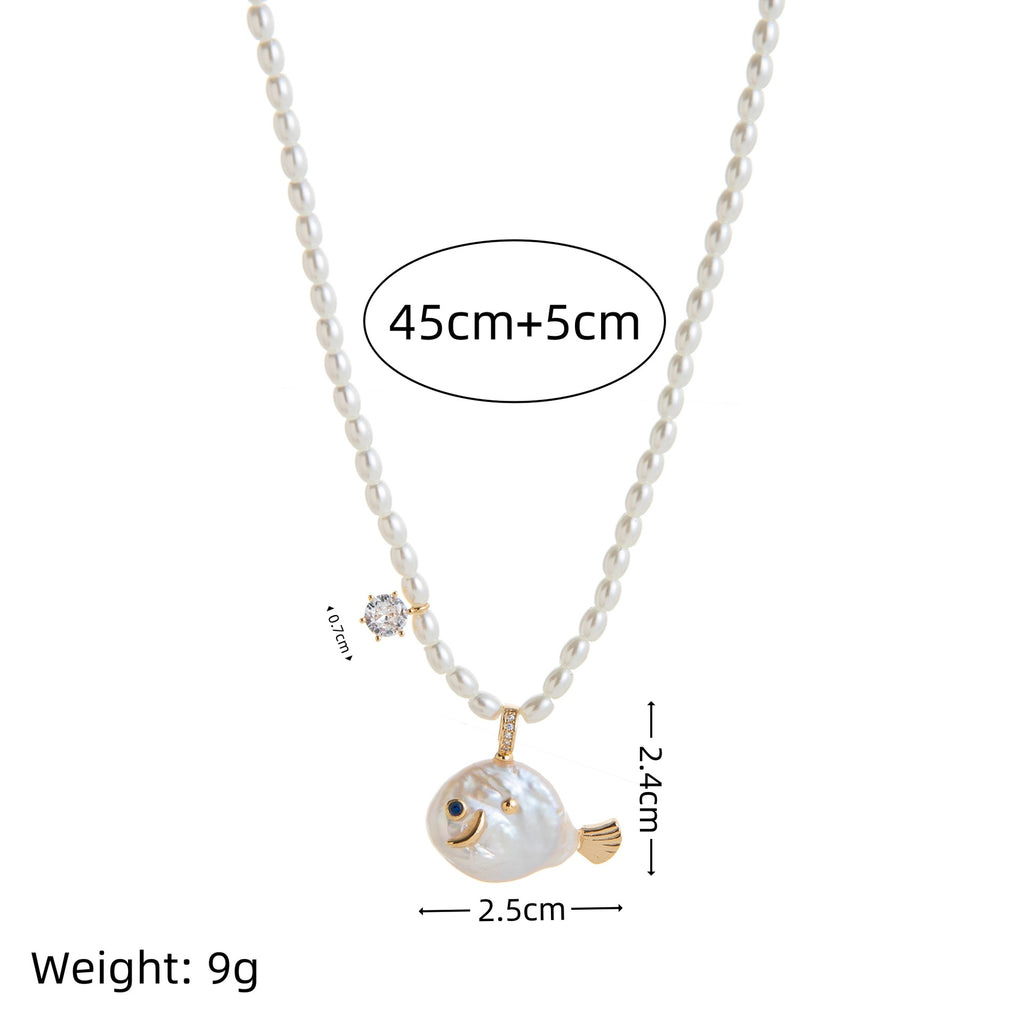 Ocean Marine Animal Pearl Necklace