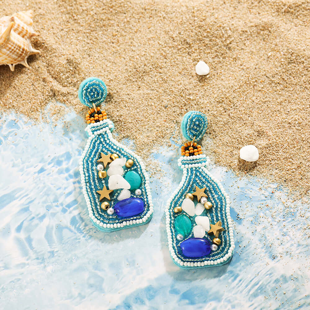 Boho Colorful Bead Summer Earring Marine Earrings