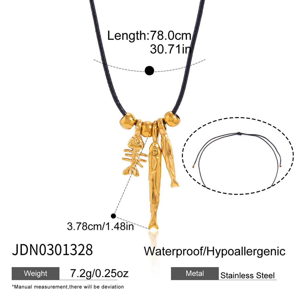 Y2K Fish Beaded Necklace
