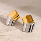Duo Tone Stud Earring