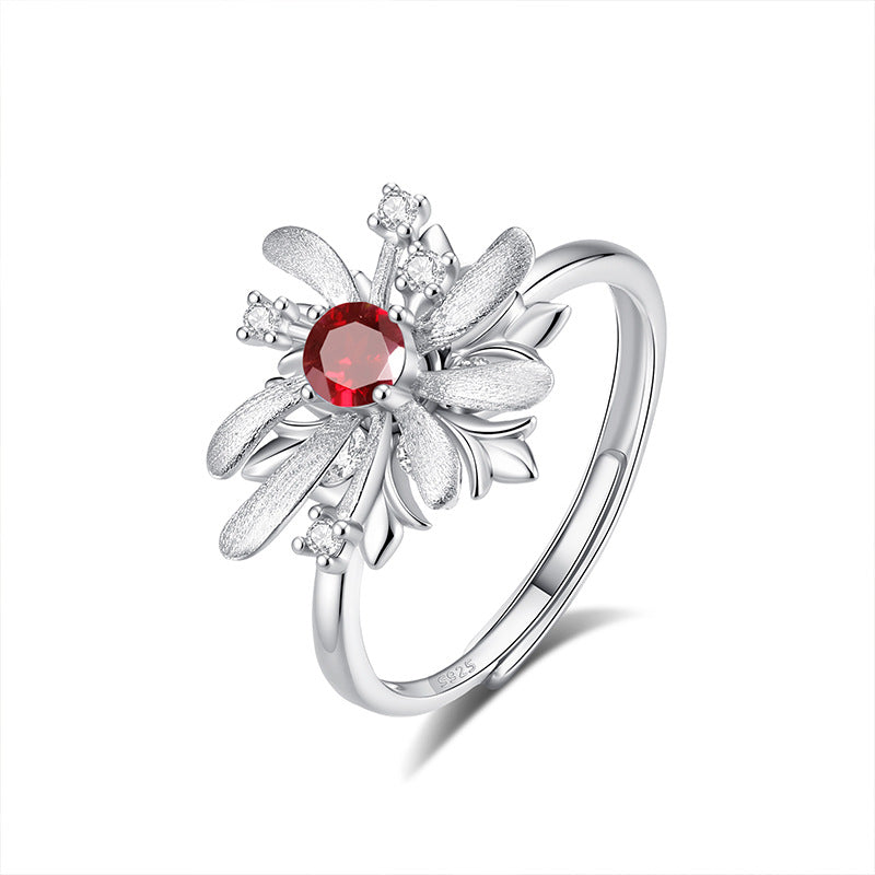 Rotation Fireworks Amethyst Fidget Ring