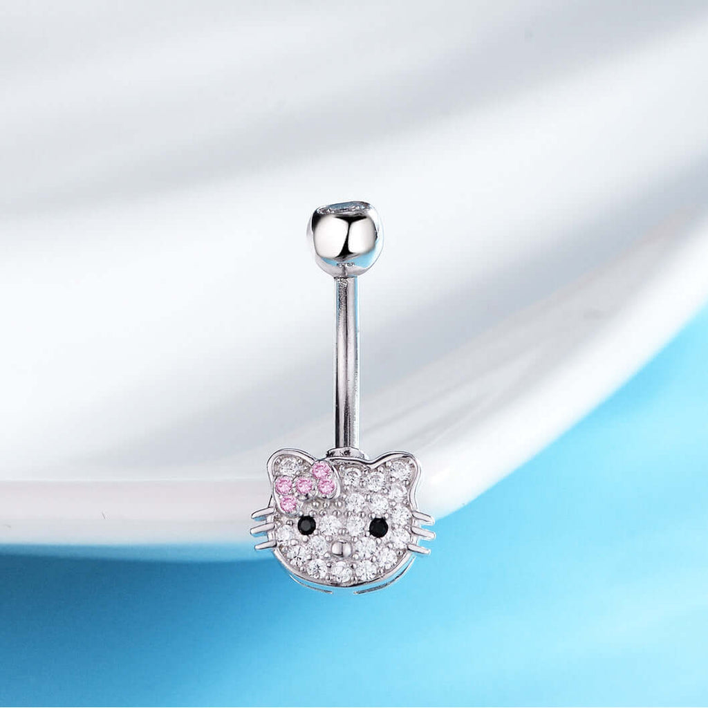 Cute Kitty Cat Belly Button Ring
