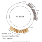 Chic Gold and Silver Statement Tassel Chain Necklace