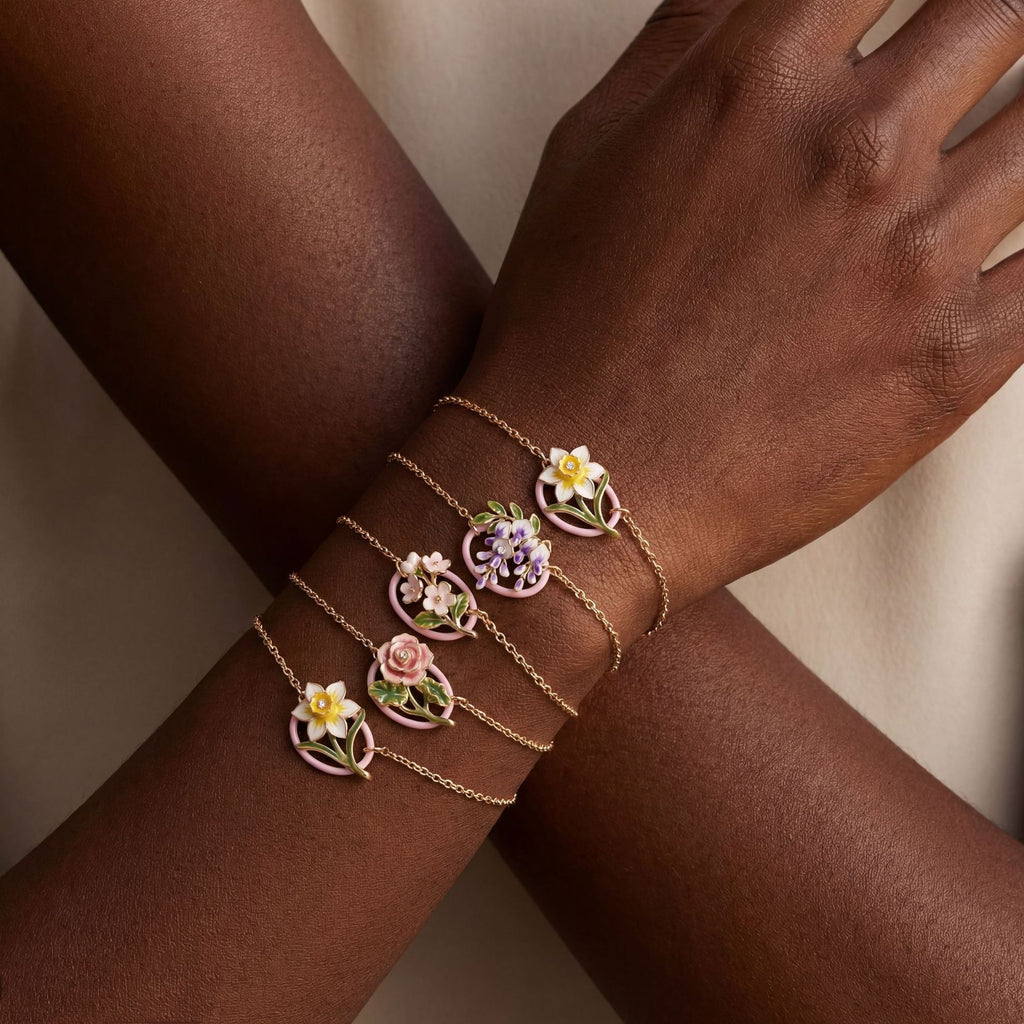 Chrysanthemum Birth Flower Bracelet